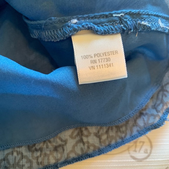 Converse One Star Boho Semi Sheer Tank Top Blue Tied Straps Lined Size Small - Picture 7 of 8